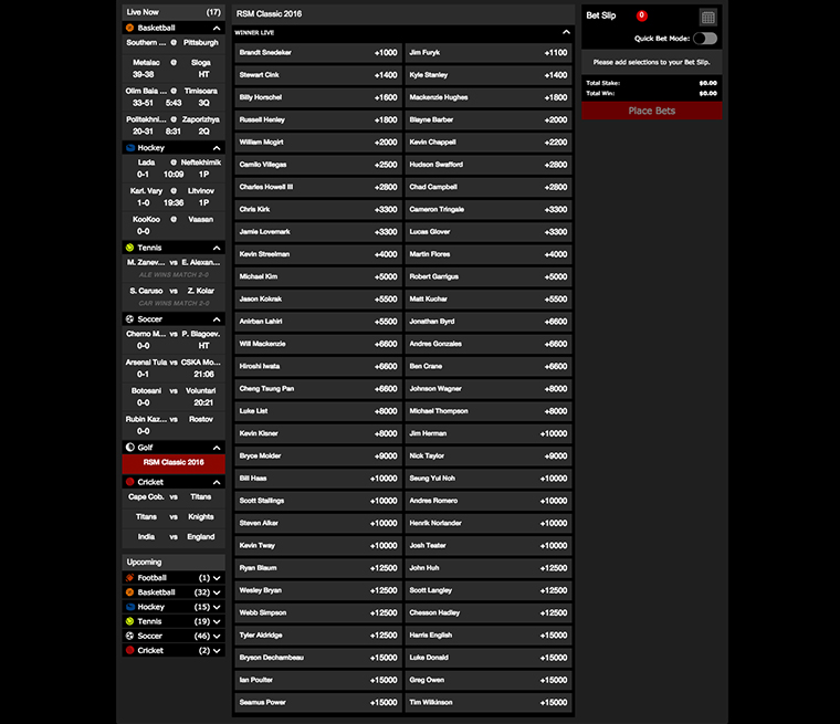 Bovada Live Betting